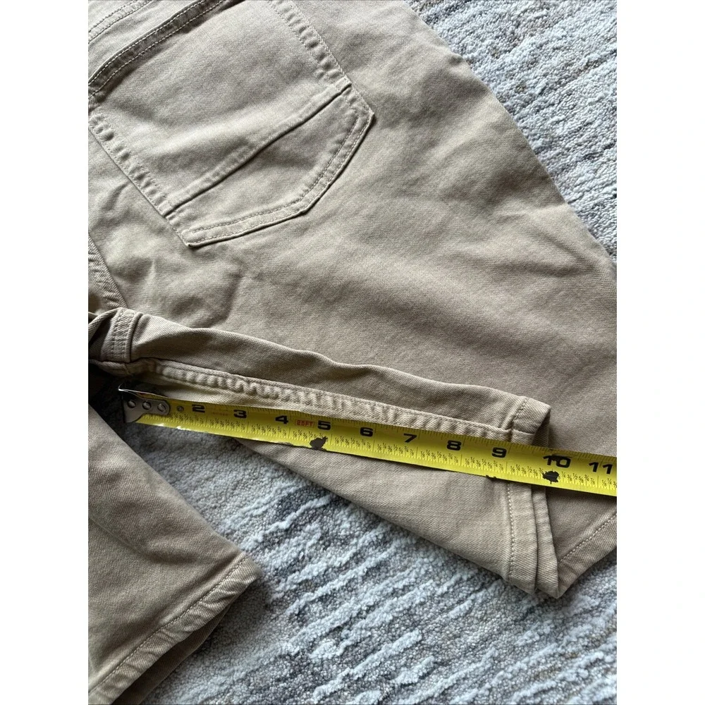 DEVIL-DOG Dungarees Men's Khaki Chino Shorts Size 38 Flat Front Stretch Cotton